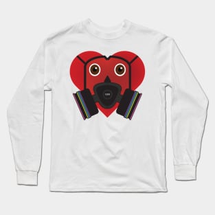 Mask Heart - Painters Mask Long Sleeve T-Shirt